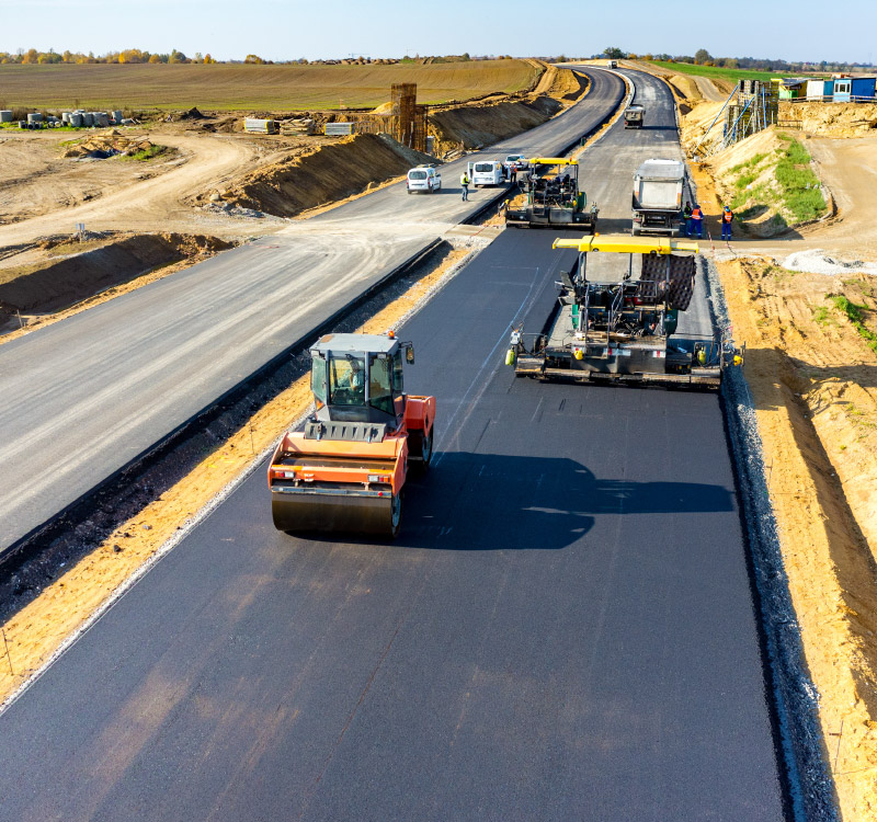 Aerial View of Highway Construction Aerial View of Highway Construction
